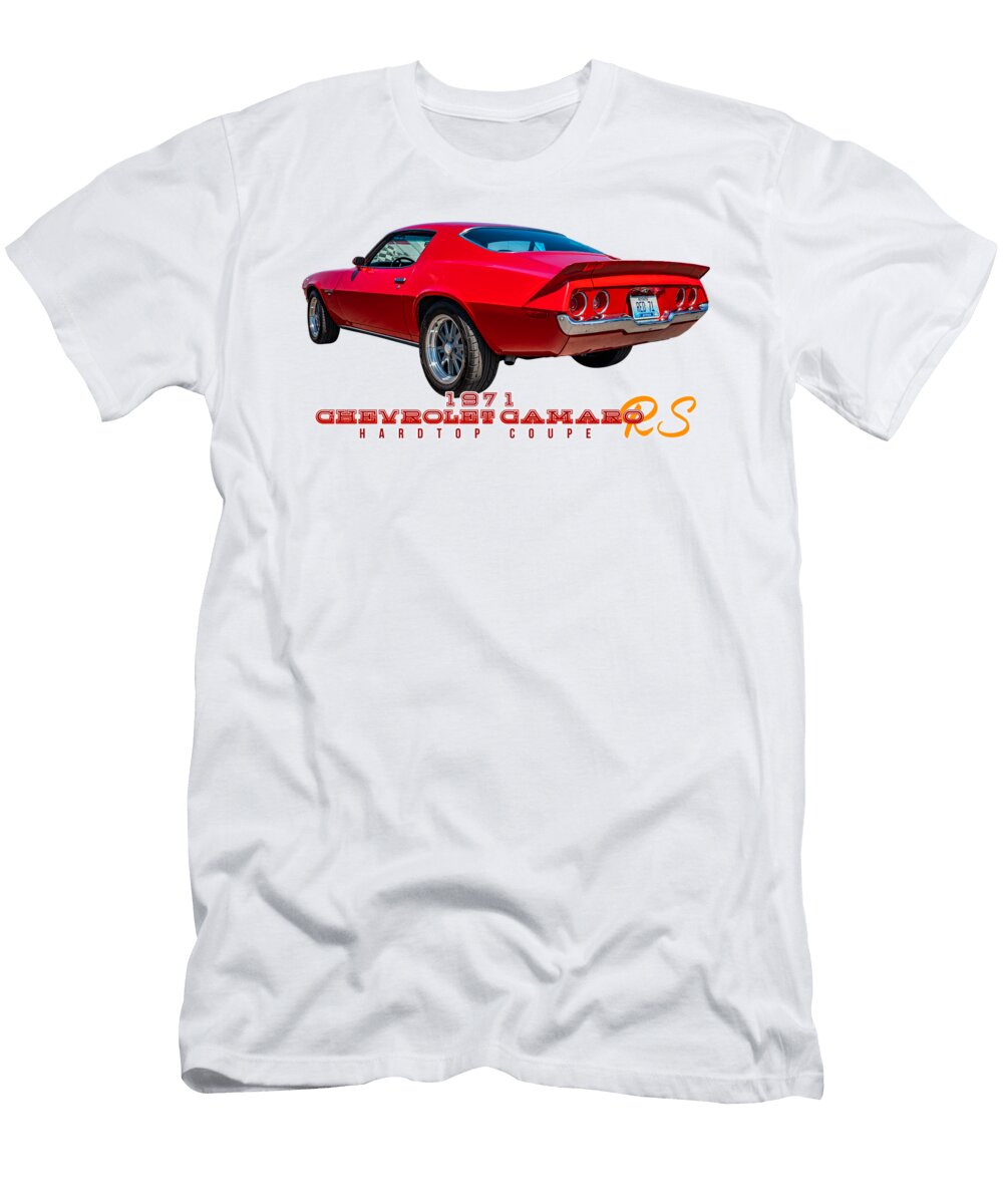 5 1971 Chevrolet Camaro Rs Hardtop Coupe Gestalt Imagery T-Shirt