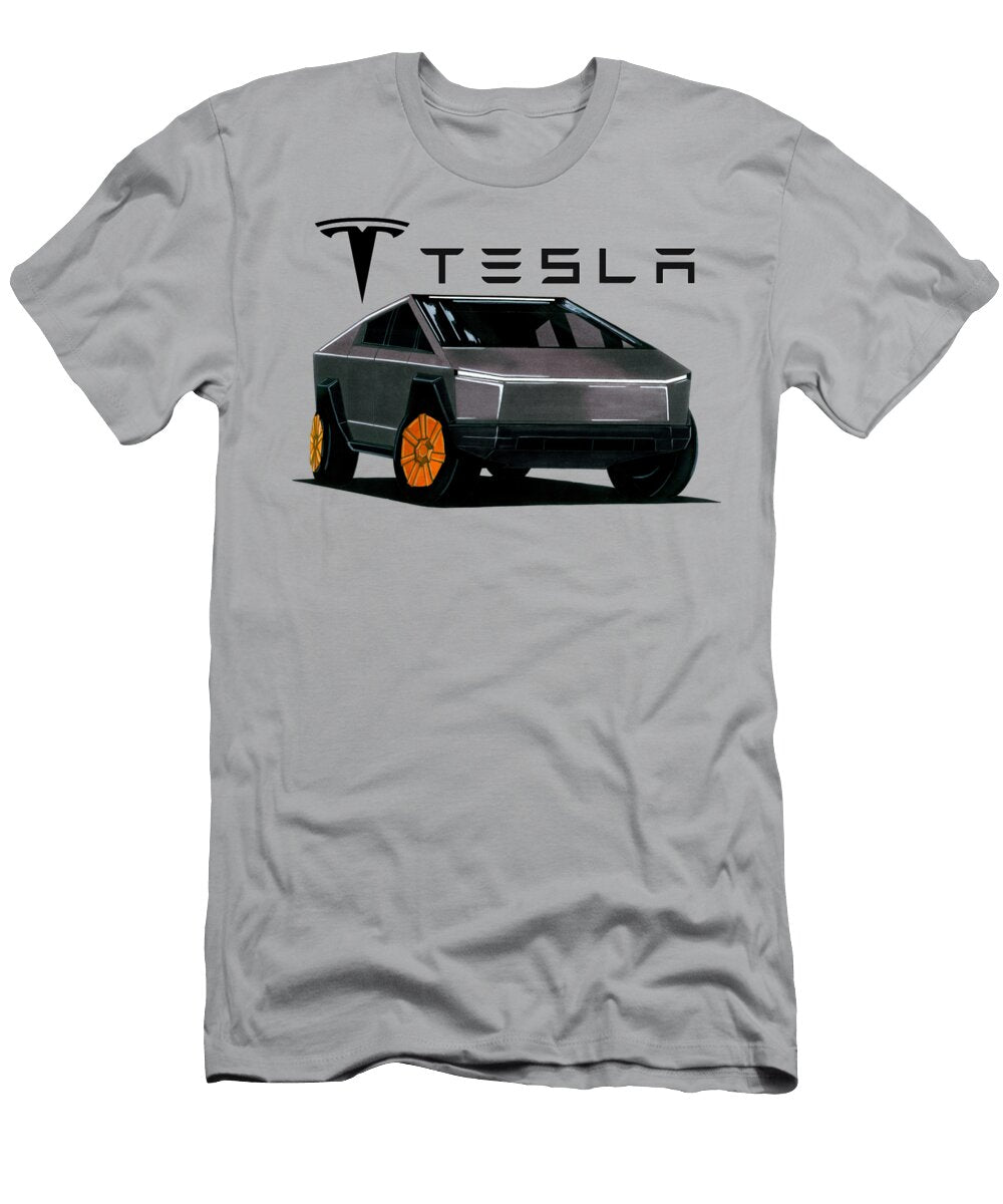 5 Electric American Pickup Truck Tesla Cybertruck Vladyslav Shapovalenko T-Shirt