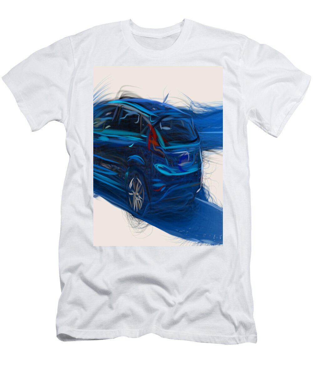 5 Ford Fiesta Hatchback Drawing Carstoon Concept T-Shirt