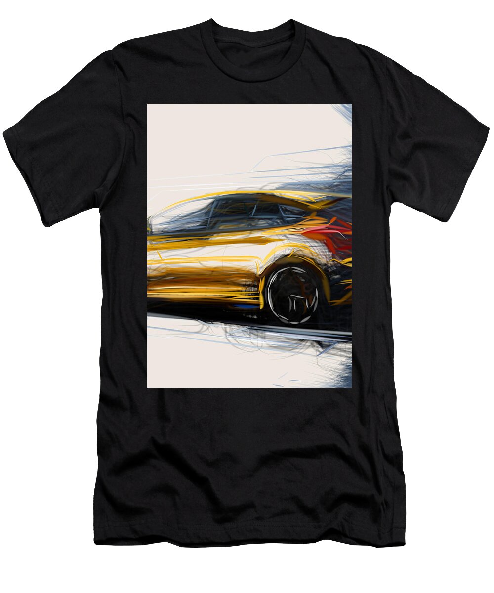 5 Ford Focus St Hatchback Drawing Carstoon Concept T-Shirt