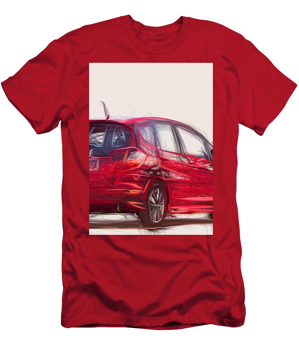 5 Honda Fit Hatchback Drawing Carstoon Concept T-Shirt