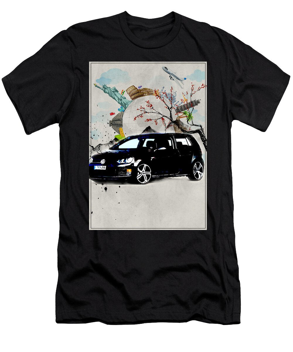 5 Volkswagen Golf Gti Volkswagen Hatchback Black Edgar Dorice T-Shirt