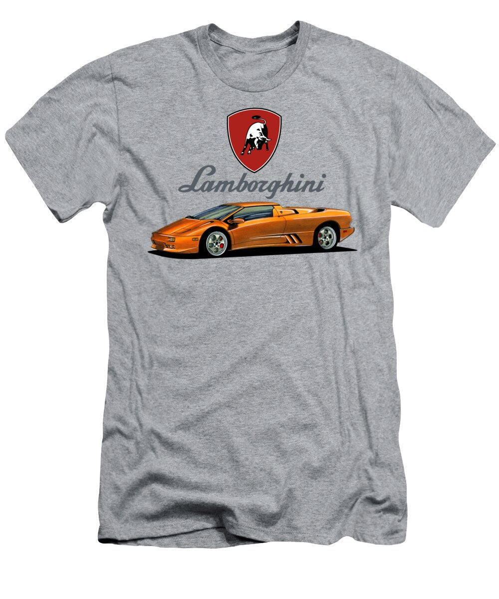5 Yellow Italian 2 Door Supercar Lamborghini Diablo Roadster with 57l 500hp V12 Engine Vladyslav Shapovalenko T-Shirt