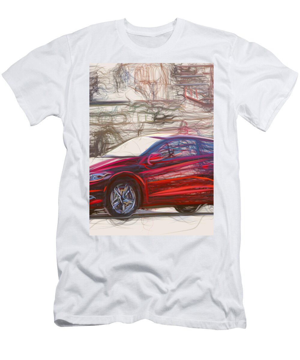 51 Honda Cr Z Hatchback Drawing Carstoon Concept T-Shirt