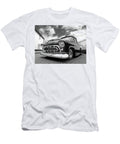 57 Stepside Chevy in Black and White Gill Billington T-Shirt
