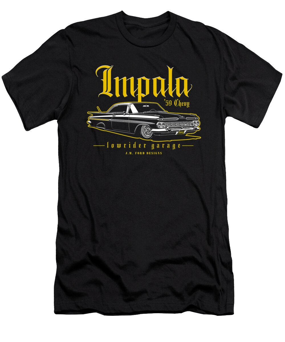 59 Chevy Impala Lowrider Kids Scott Palmer T-Shirt