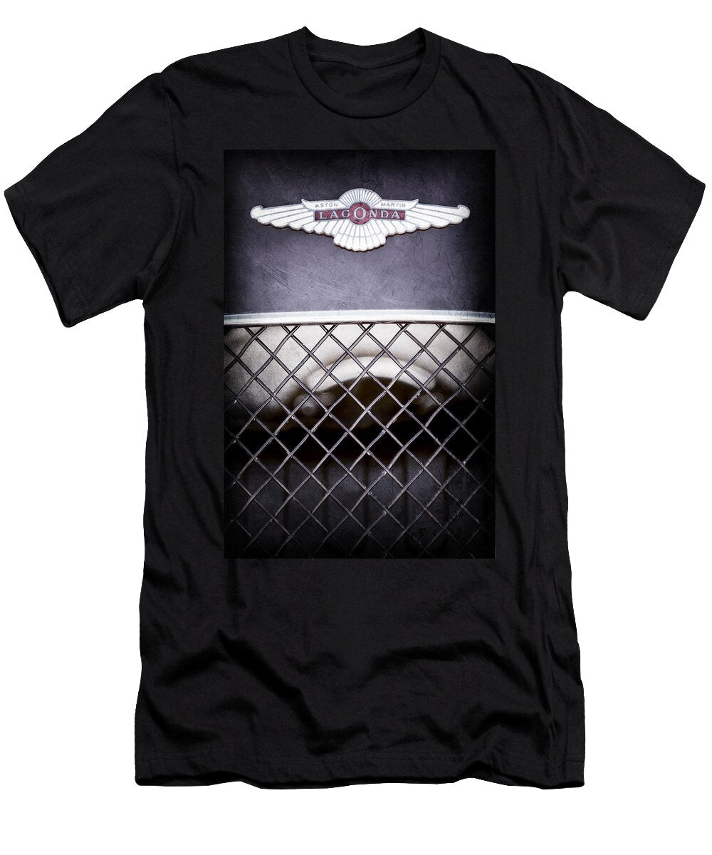6 1959 Aston Martin Jaguar C Type Roadster Hood Emblem Jill Reger T-Shirt