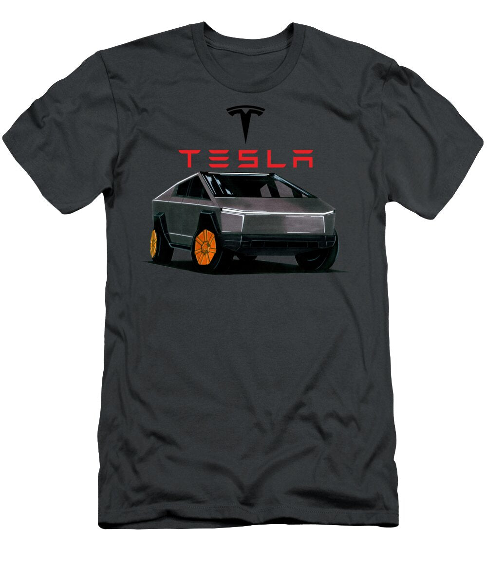 6 Electric American Pickup Truck Tesla Cybertruck Vladyslav Shapovalenko T-Shirt