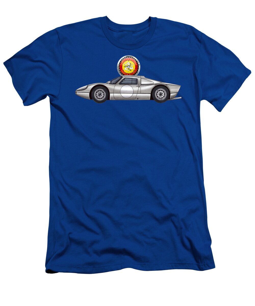 6 Exclusive Legendary Retro Racing Car Silver Porsche 904 6 Gts Coupe Targa Florio Vladyslav Shapovalenko T-Shirt