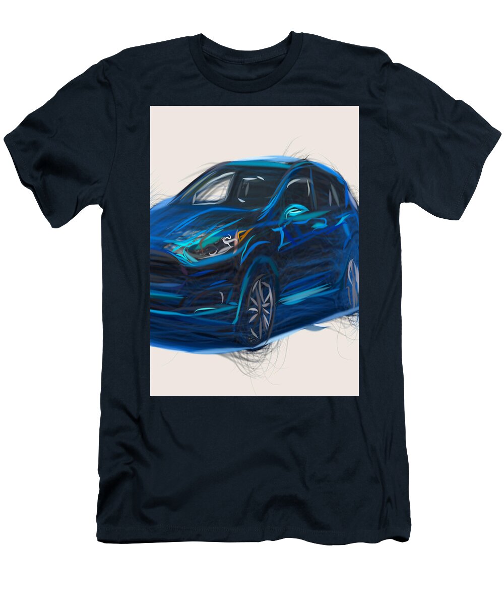 6 Ford Fiesta Hatchback Drawing Carstoon Concept T-Shirt