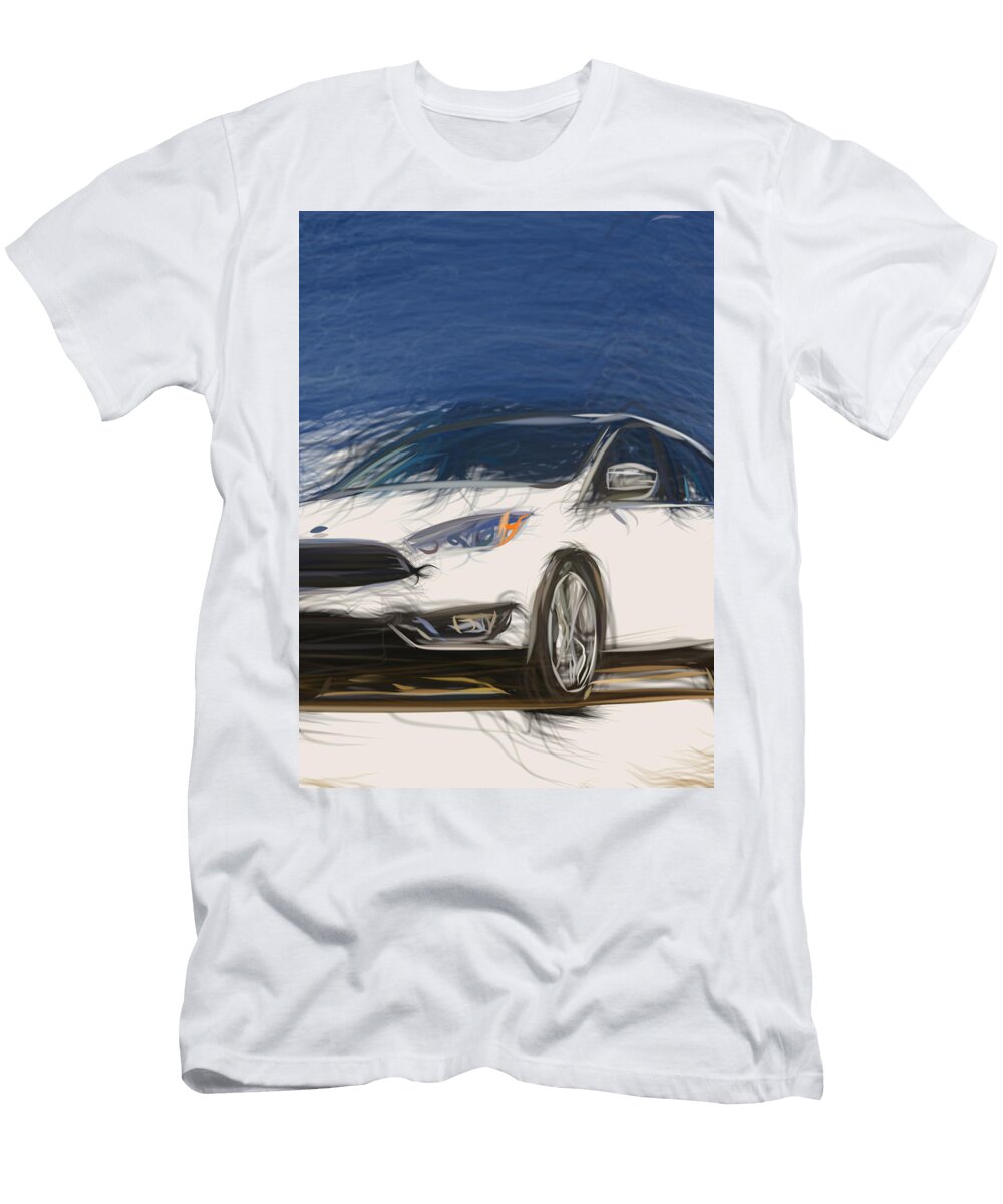 6 Ford Focus Hatchback Drawing Carstoon Concept T-Shirt