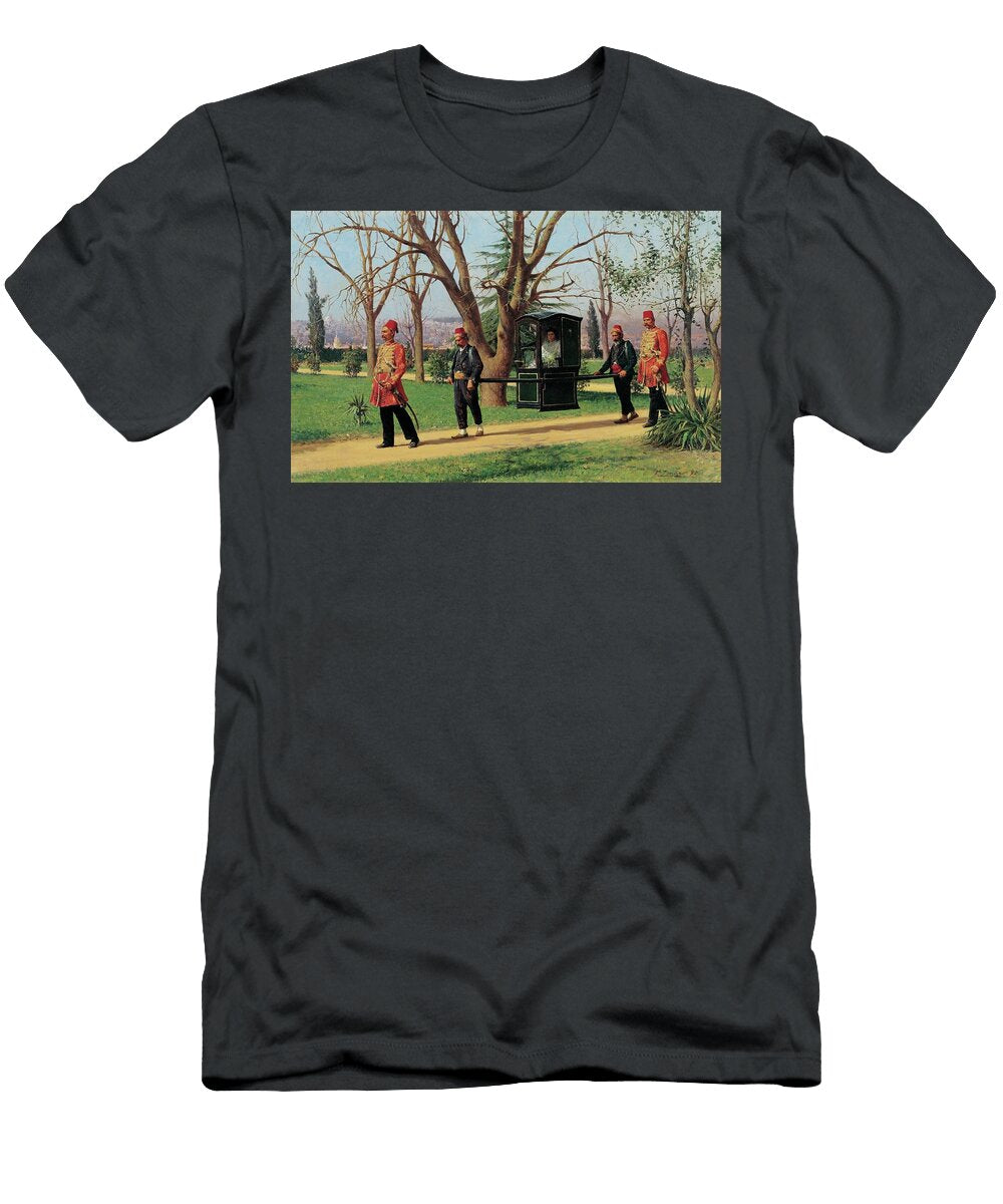 6 the Daughter of the English Ambassador Riding in a Palanquin Fausto Zonaro T-Shirt