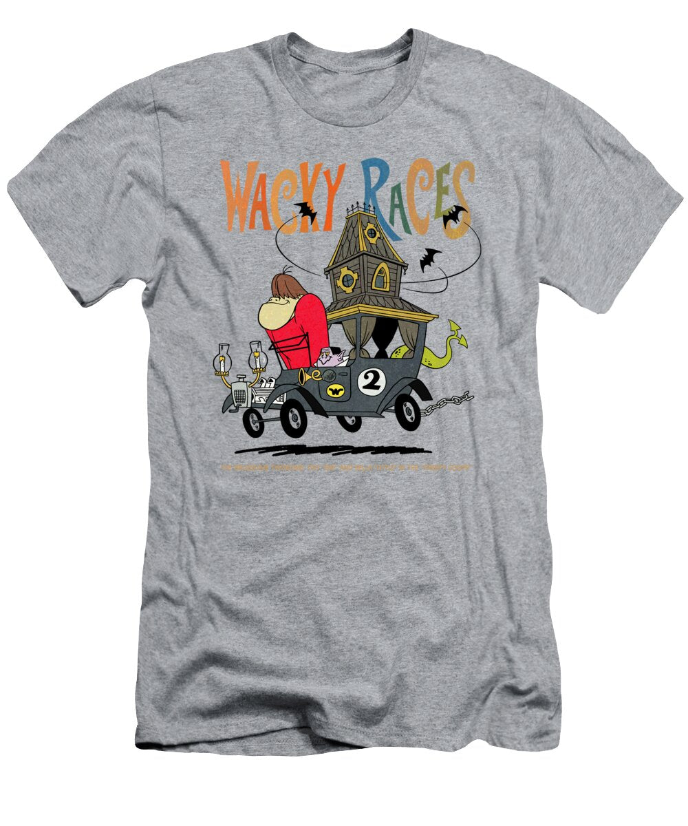 60s Wacky Races Cartoon the Gruesome Twosome Tiny Big and Bella Little in the Creepy Coupe Glen Evans T-Shirt