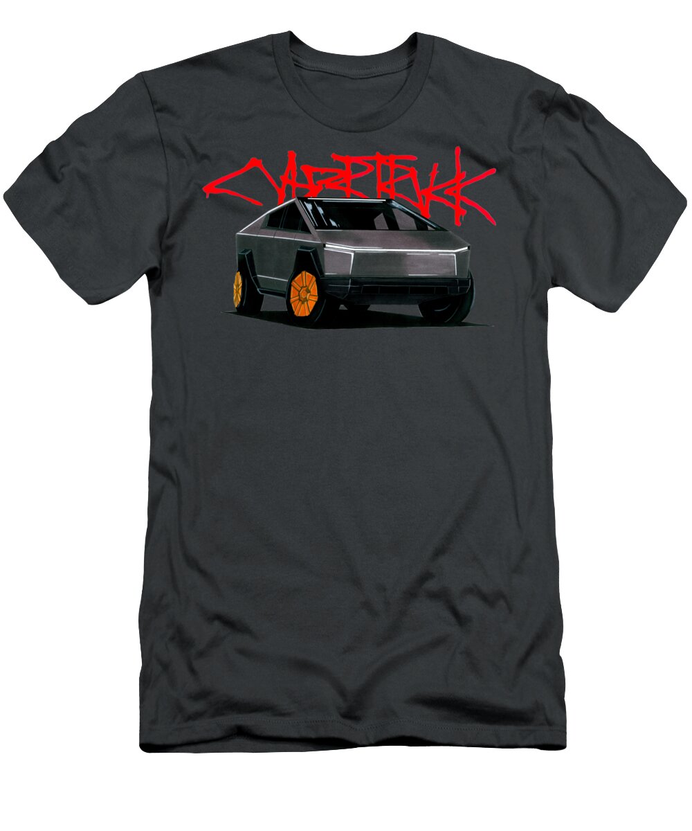 7 Electric American Pickup Truck Tesla Cybertruck Vladyslav Shapovalenko T-Shirt