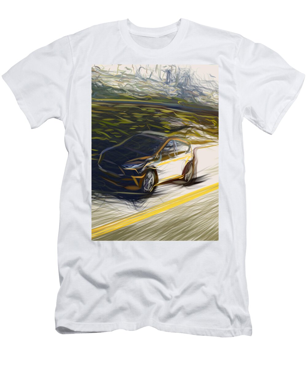 7 Ford Focus St Hatchback Drawing Carstoon Concept T-Shirt