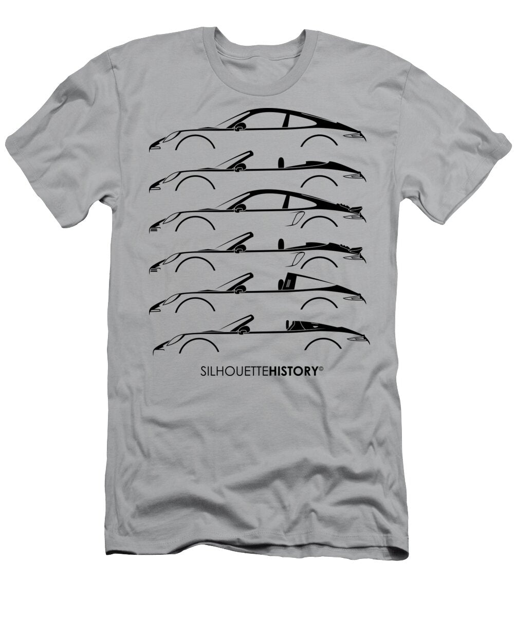 7th Boxer Sports Car Silver Silhouettehistory Gabor Vida T-Shirt