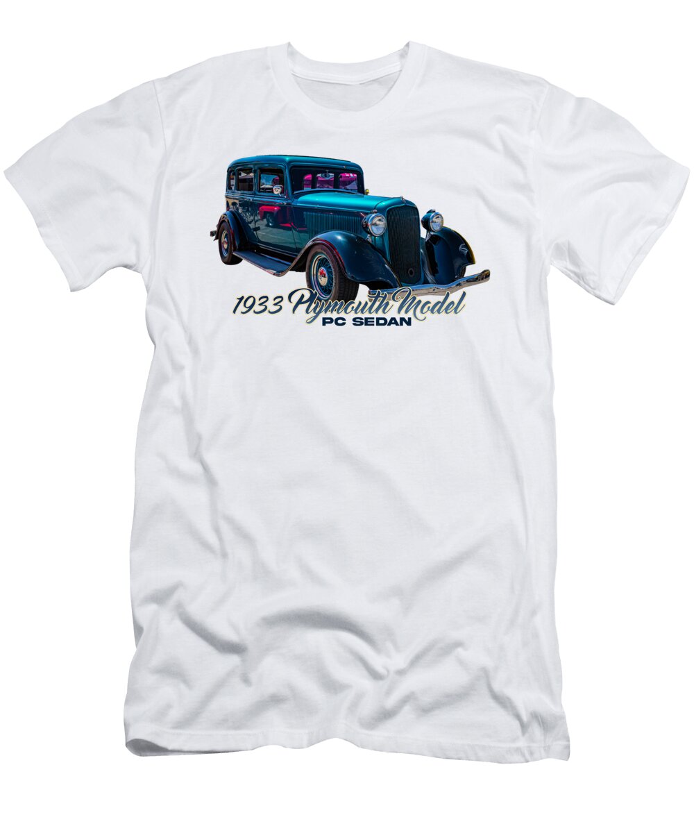 8 1933 Plymouth Model Pc Sedan Gestalt Imagery T-Shirt