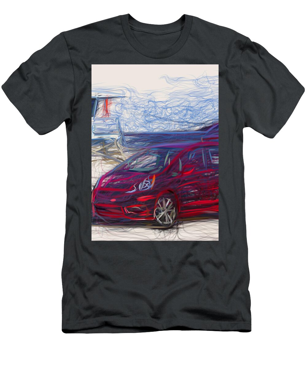 8 Honda Fit Hatchback Drawing Carstoon Concept T-Shirt