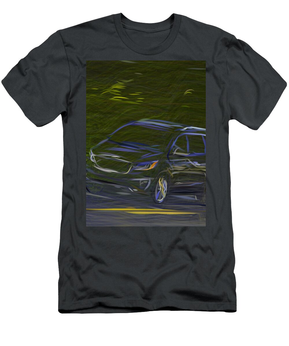 8 Kia Sedona Minivan Drawing Carstoon Concept T-Shirt