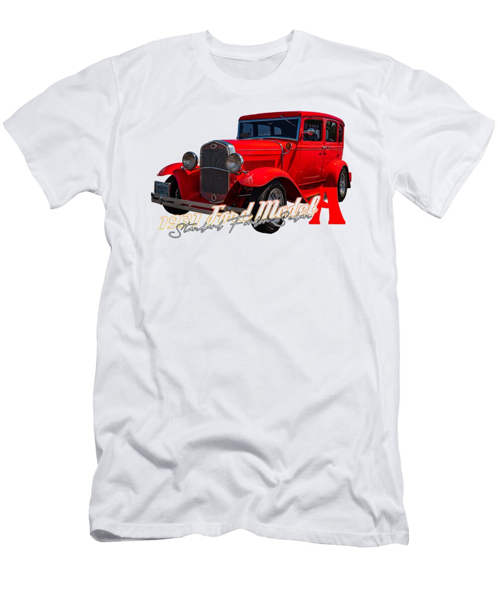 9 1931 Ford Model a Standard Fordor Sedan Gestalt Imagery T-Shirt
