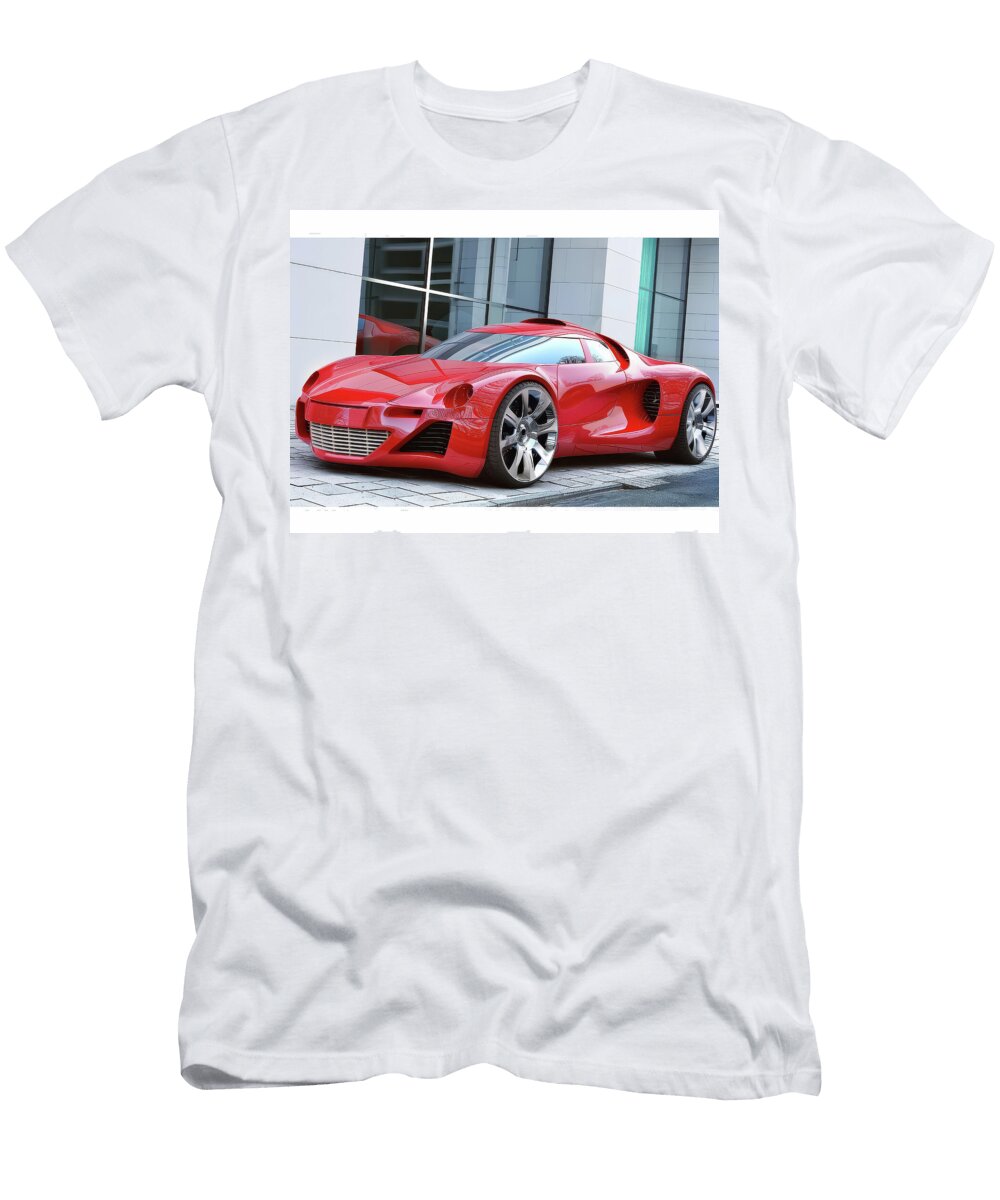 9 Sleek Red Sports Car Evie Carrier T-Shirt
