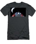 9 Starman in Tesla Roadster with Planet Earth Traveling in the Space Celestial Images T-Shirt