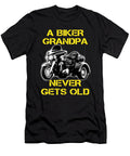 A Biker Grandpa Never Gets Old Stronger Men Woman Biker Austin Laboureyas T-Shirt