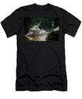 A Blue Heron Perched on Rock Waits Christopher Kimmel T-Shirt