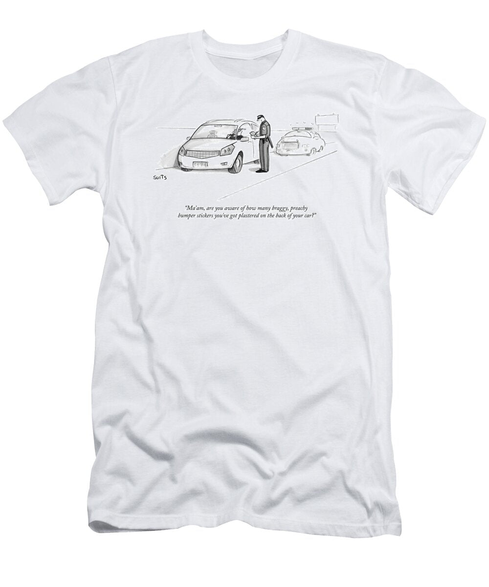 A Cop Pulls Over a Minivan Julia Suits T-Shirt