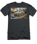 A Green Car in a Post Apocalyptic Cityscape Digital Art Clark Leffler T-Shirt