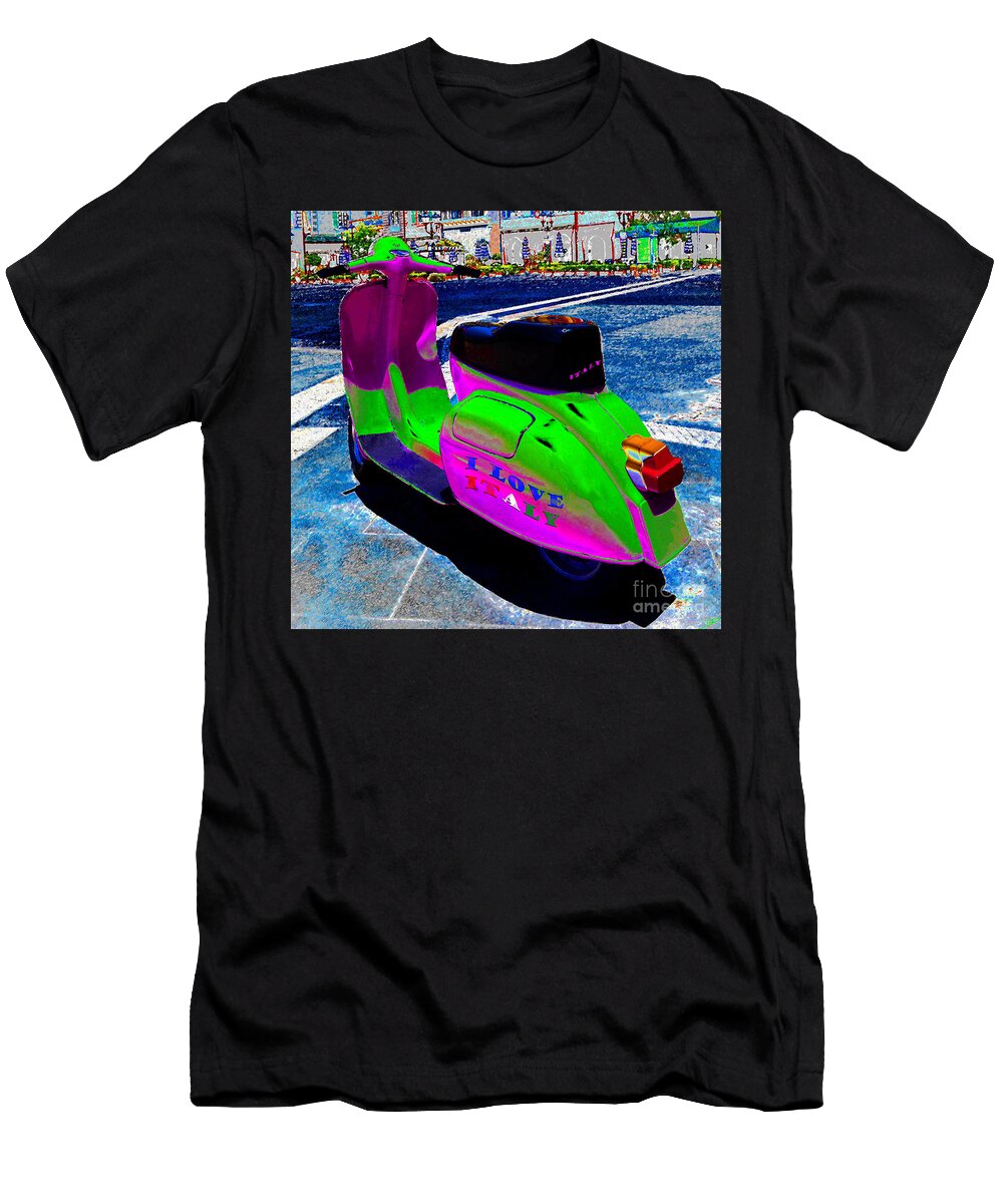 A Ladys Scooter in Italy David Lee Thompson T-Shirt