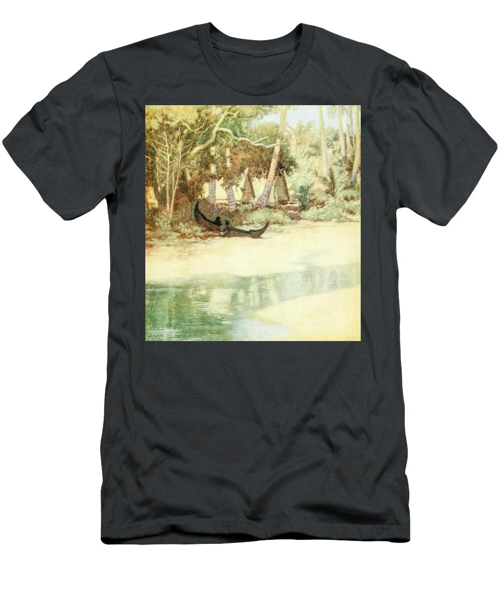A Lagoon in New Florida Solomon Islands Av2 Historic Illustrations T-Shirt