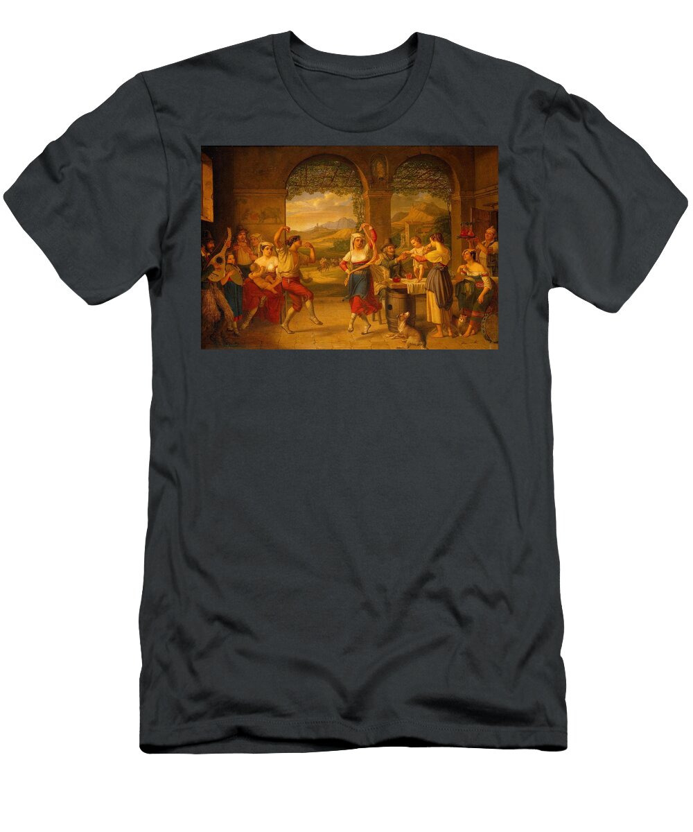 A Saltarello Being Danced in a Roman Osteria Dietrich Wilhelm Lindau German T-Shirt