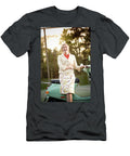 A Young Blonde Woman Wearing Stylish Christopher Cumming T-Shirt