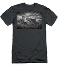 Abandoned Auto with Smashed Windshield in Black and White Randall Nyhof T-Shirt
