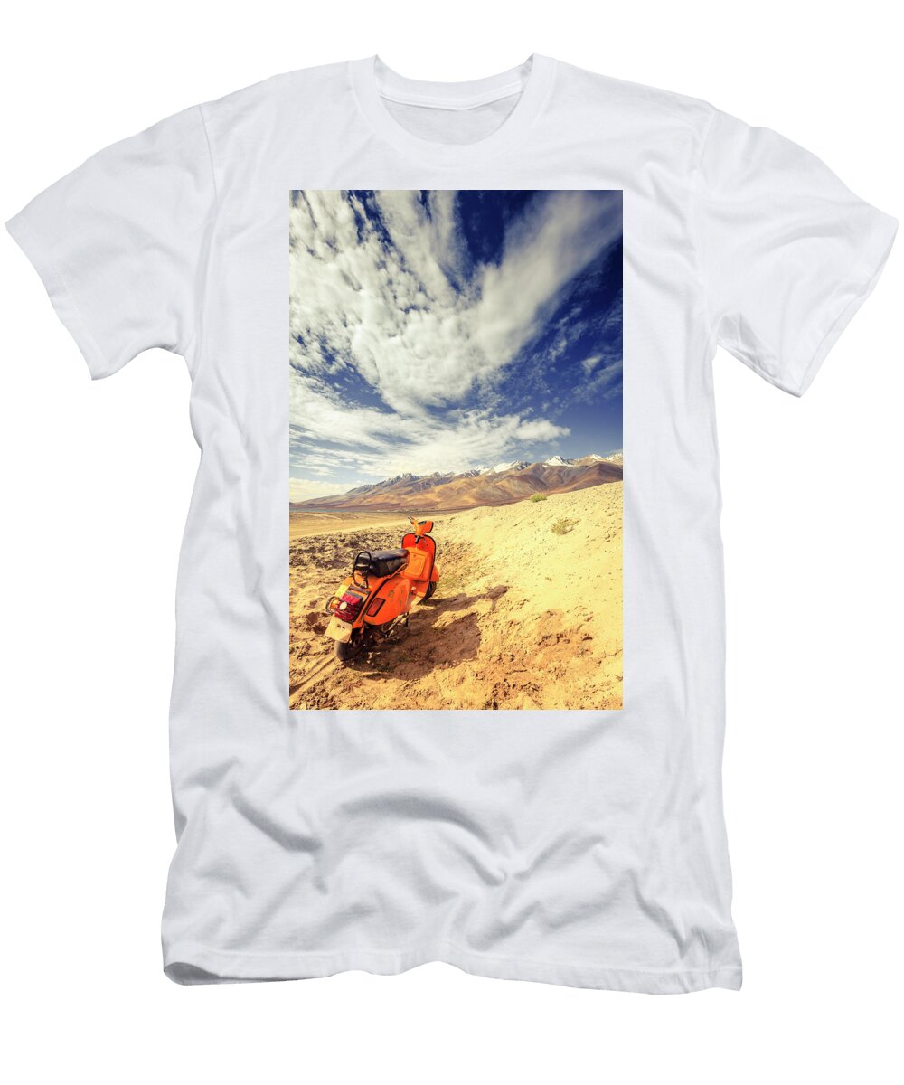 Abandoned Scooter in Himalayas Alexey Stiop T-Shirt