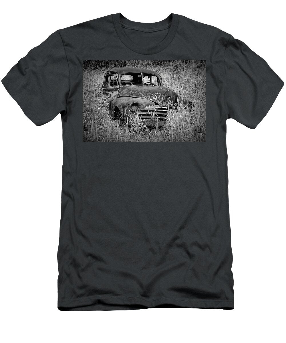 Abandoned Vintage Car Along the Roadside Randall Nyhof T-Shirt