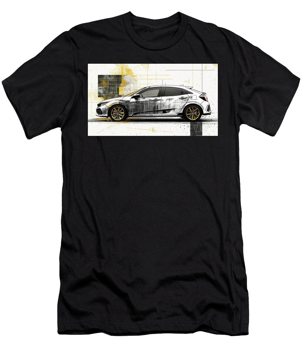 Abstract Honda Civic Hatchback Car Donato Williamson T-Shirt
