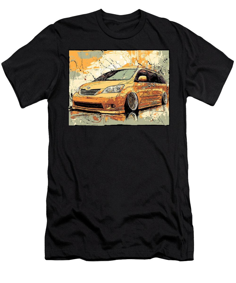 Abstract Orange Van Design Toyota Sienna 2004 Minivan Custom Car Urban Art Golden Cruiser Urban Ar Hollie Love T-Shirt