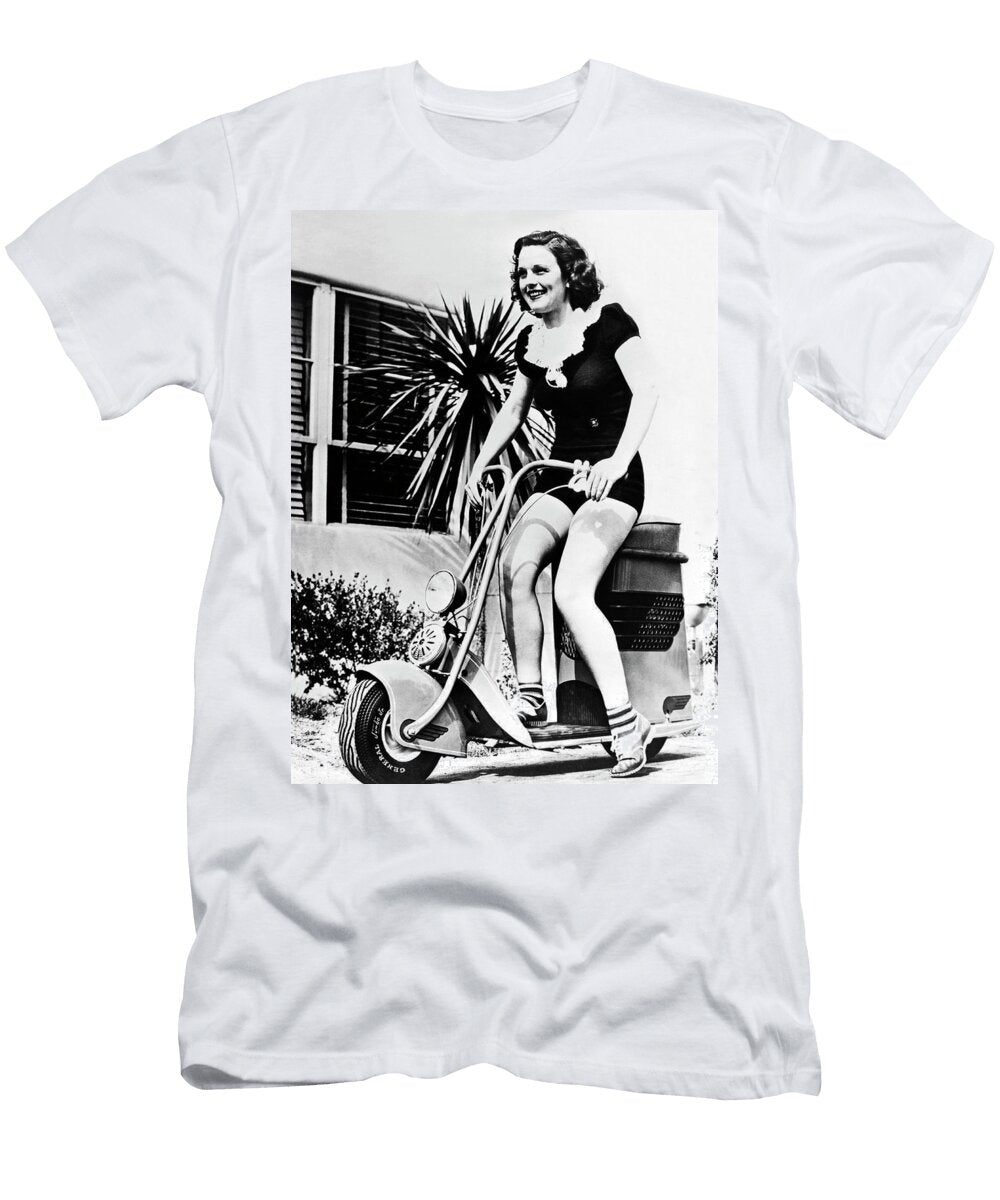 Actress Riding a Scooter Underwood Archives T-Shirt