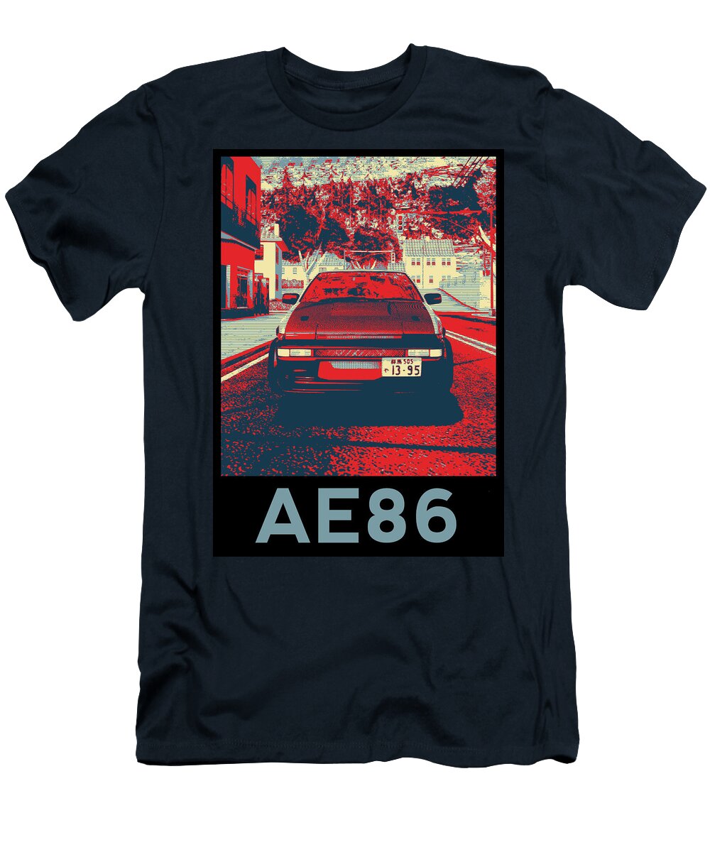 Ae86 Front View Henshin Nawbu T-Shirt