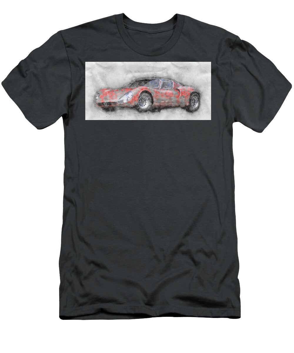 Alfa Romeo 33 Stradale 2 1967 Automotive Art Car Posters Studio Grafiikka T-Shirt