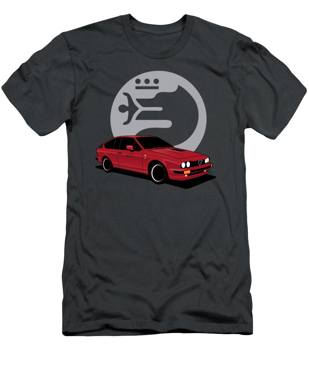 Alfa Romeo Gtv6 Illustration John Cassella T-Shirt