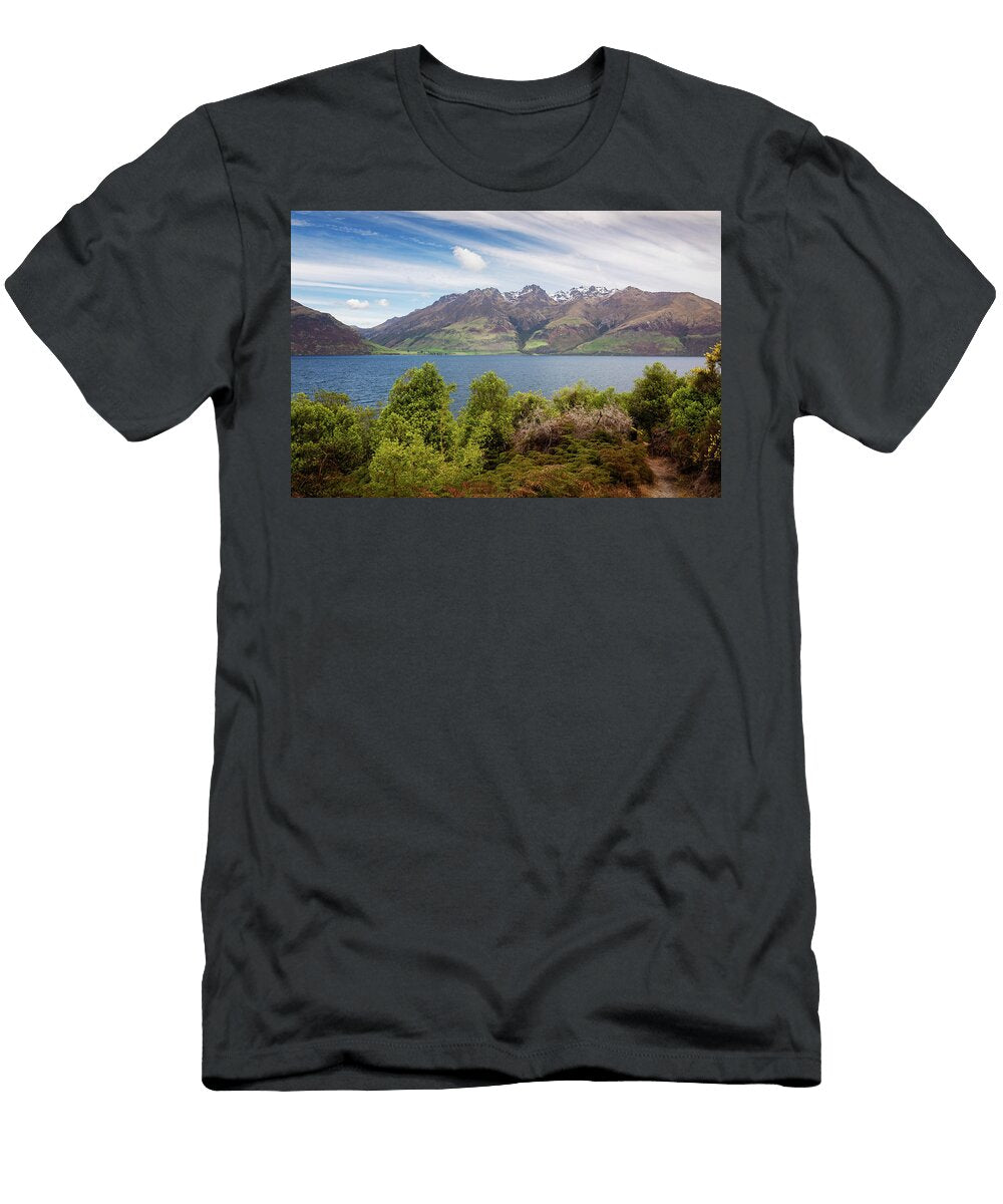 Along Lake Wakatipu New Zealand Joan Carroll T-Shirt