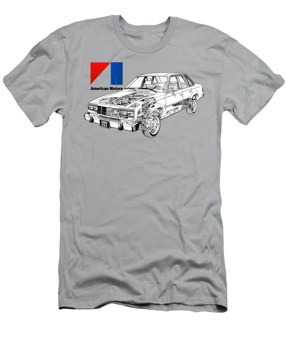 Amc Concord Cutaway Automotive Art Vladislav Shapovalenko T-Shirt