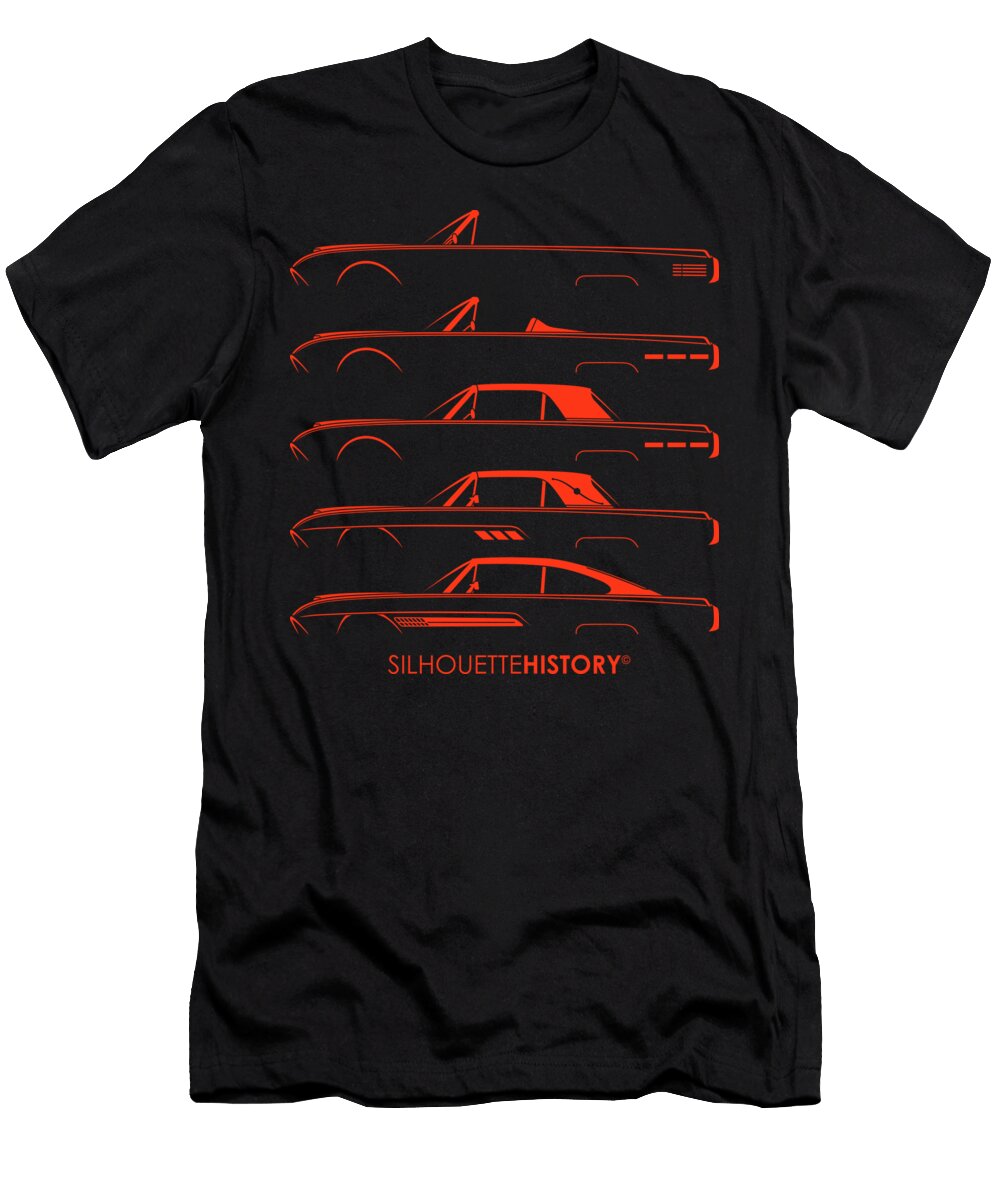 American Bird 3 Orange Silhouettehistory Gabor Vida T-Shirt