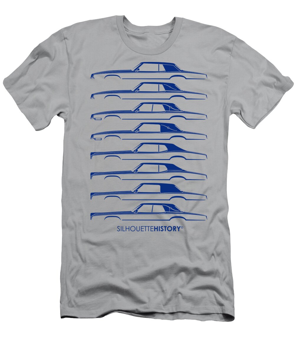 American Bird 5 Blue Silhouettehistory Gabor Vida T-Shirt