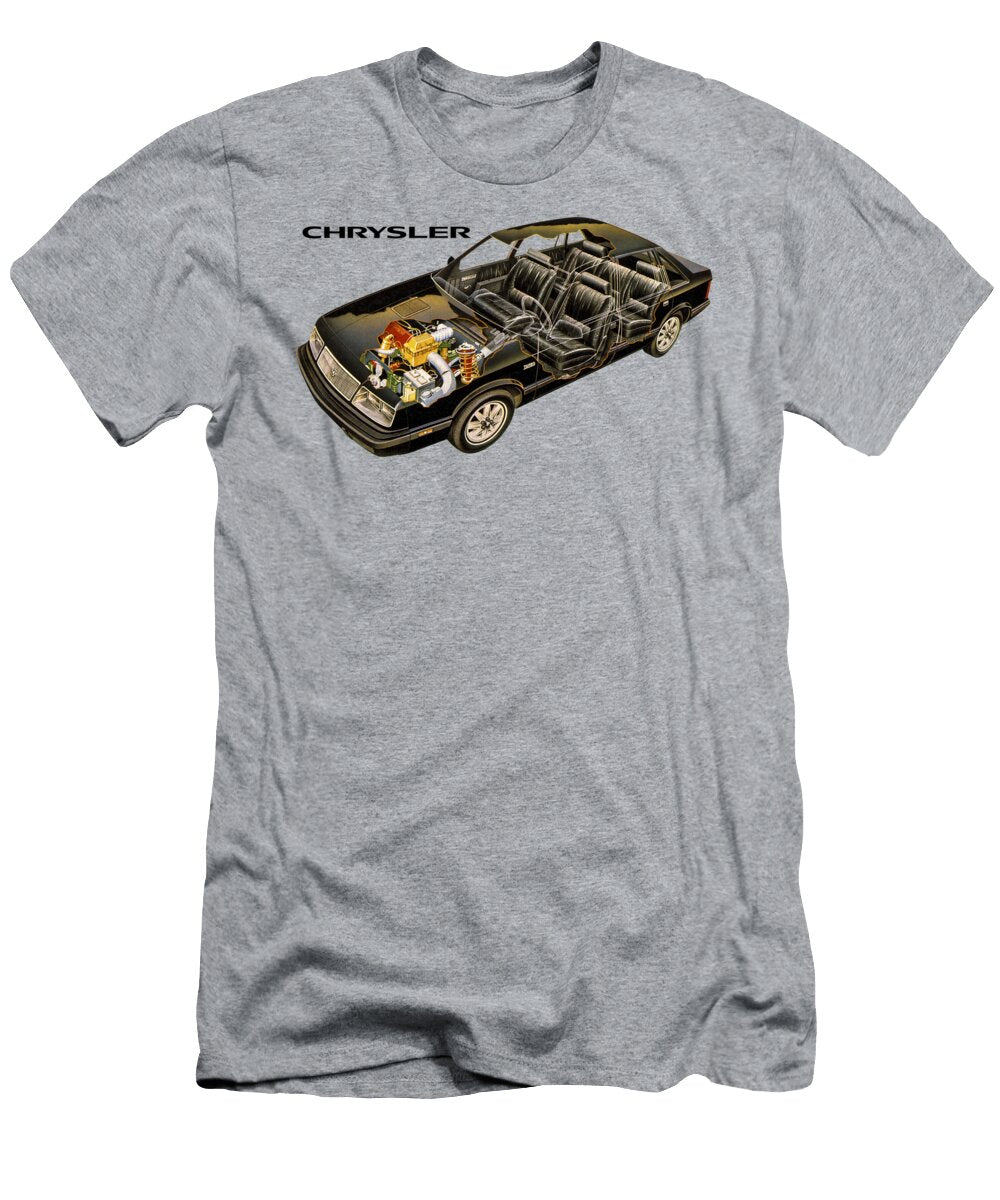 American Classic Sedan Chrysler Lebaron Gts Cutaway Art Vladyslav Shapovalenko T-Shirt