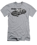 American Economical 2 Door Car Dodge Shadow Sedan Cutaway Automotive Art Vladyslav Shapovalenko T-Shirt