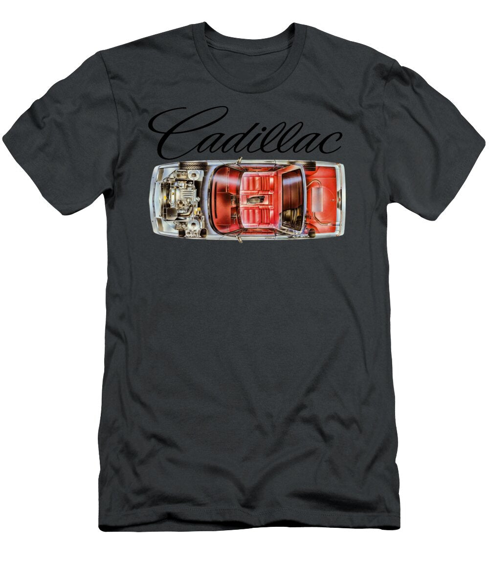 American Luxury Two Door Roadster Cadillac Allante 1987 Cutaway Automotive Art Vladyslav Shapovalenko T-Shirt